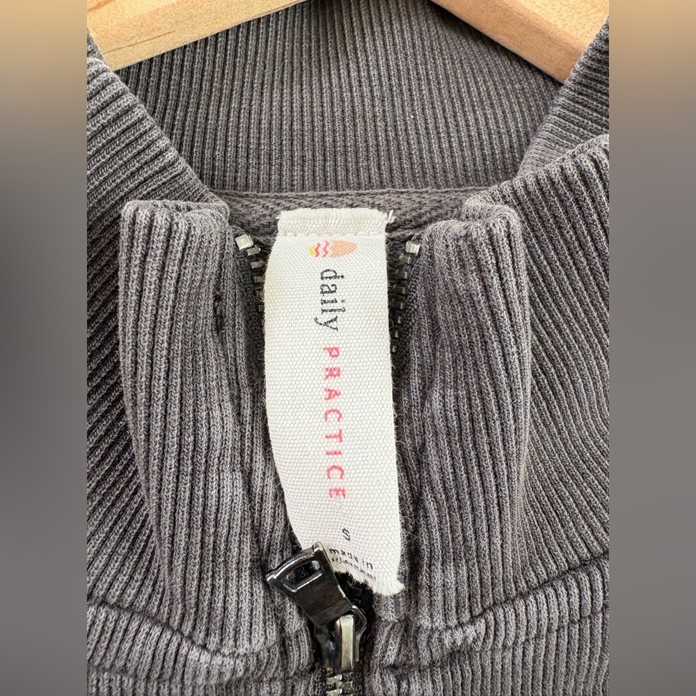 Daily Practice by Anthropologie Meru Zip-Front Mini Dress – Size S | Charcoal - Picture 10 of 10